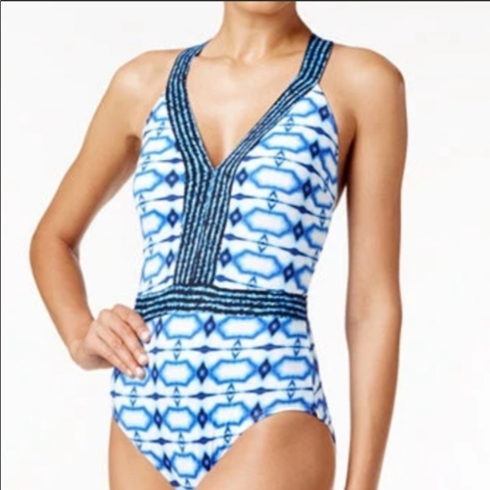 Michael Kors Summer Navy One-Piece Swimsuit